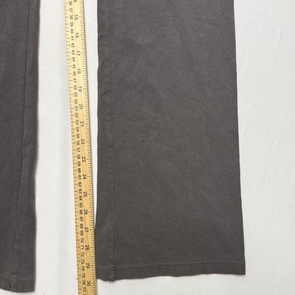 Victorias Secret Grey Cotton Fold Over Low Rise Flared Leggings Size Medium - Picture 5 of 7
